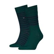 Tommy Hilfiger 2P Men Breton Crew Socks Dunkelgrün Gr 39/42 Herren