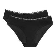 Triumph 2P Feel Of Cotton Tai Brief Schwarz Baumwolle 38 Damen