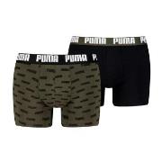 Puma 2P Everyday Aop Boxer Schwarz/Grün Baumwolle Small Herren