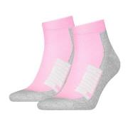 Puma 2P BWT Cushioned Quarter Sock Rosa/Grau Gr 39/42