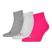 Puma 3P Quarter Socks Rosa Gr 39/42