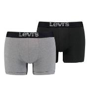 Levis 2P Men Optical Illussion Boxer Brief Grau/Schwarz Baumwolle Smal...