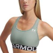 Under Armour BH Mid Branded Sport Bra Grau Polyester Small Damen