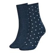 Tommy Hilfiger 2P Women Dot Sock Jeansblau Gr 39/42 Damen