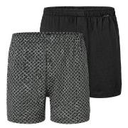 Schiesser 2P Long Boxershorts Schw/Kariert Baumwolle Small Herren