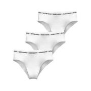 Björn Borg 3P Logo High Waist Brief Weiß Baumwolle Small Damen