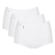 Sloggi 3P Pearl Maxi Weiß Baumwolle 38 Damen