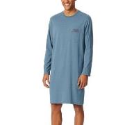 Schiesser Comfort Fit Nightwear Men Nightdress Blau Baumwolle Small He...