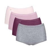 Sloggi 4P Basic Plus Maxi Panty Rosa/Grau Baumwolle 38 Damen