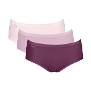 Sloggi 3P Basic Plus Midi Colored Hellrosa Baumwolle 38 Damen