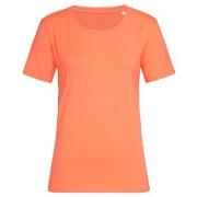 Stedman Claire Relaxed Women Crew Neck Apricot ringgesponnene Baumwoll...