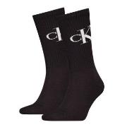 Calvin Klein 2P Monogram Crew Socks Schwarz Gr 39/42 Herren