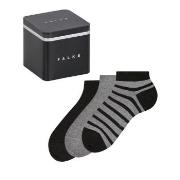 Falke 3P Ankle Sock Happy Box Grau Baumwolle Gr 39/42