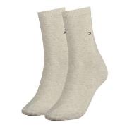 Tommy Hilfiger 2P Women Classic Casual Socks Beige Gr 39/42 Damen