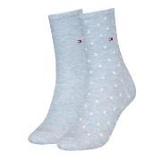 Tommy Hilfiger 2P Women Dot Sock Hellblau Gr 39/42 Damen