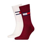 Tommy Men Uni TJ Flag Socks 2P Weiß/Rot Gr 39/42