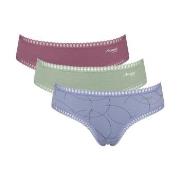 Sloggi 3P GO Crush Hipster Briefs Blau/Rosa Baumwolle Small Damen