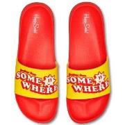 Happy Socks Sunny Day Pool Slide Rot/Gelb Gr 36/37