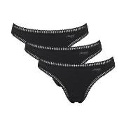Sloggi 3P GO Crush String Schwarz Baumwolle Small Damen