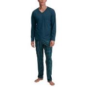 Calida Relax Imprint 3 Pyjamas Petrol Baumwolle Small Herren