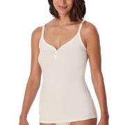 Schiesser Fine Rib Spaghetti Top Champagner Baumwolle Small Damen