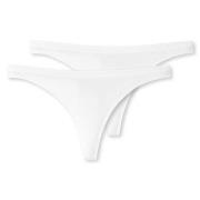 Schiesser 2P 95-5 Organic Cotton Thongs Weiß Ökologische Baumwolle Sma...