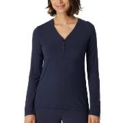 Schiesser Mix and Relax Shirt With Buttons Blau Modal Small Damen