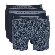 Armani Logo Boxer With Long Leg 3P Blau Baumwolle Small Herren