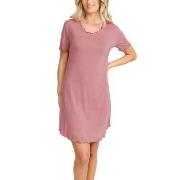 Damella Bamboo Plain Short Sleeve Nightdress Rosa Bambus Medium Damen