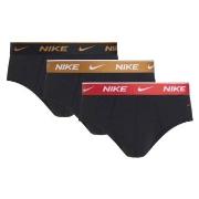 Nike 3P Everyday Essentials Cotton Stretch Hip Brief Rot/Schwarz Baumw...