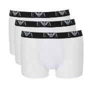 Armani Stretch Jersey Boxer With Logo 3P Weiß Baumwolle Small Herren