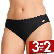 Damella Emily Wavy Bikini Brief Schwarz 38 Damen