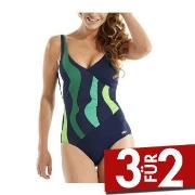 Damella Julia Basic Swimsuit Blau/Grün 38 Damen