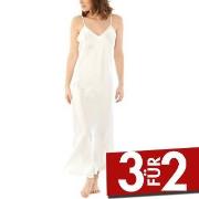Damella Long Silk Nightdress Elfenbein Seide Small Damen