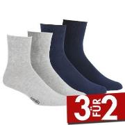 Damella 2P Seamless Socks Marine/Grau Gr 39/42 Damen