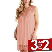 Damella Viscose Plain Sleeveless Nightdress Rosa Viskose Small Damen