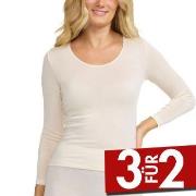 Damella Wool And Silk Long Sleeve Top Vanille Wolle 38 Damen