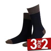 Amanda Christensen True Contrast Ankle Sock Schwarz/Braun Gr 39/42