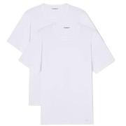 Armani Stretch Jersey Loungewear T-Shirts 2P Weiß Baumwolle Small Herr...