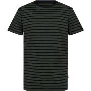 Resteröds Bamboo Crew Neck Grün gestreift Small Herren