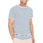 Resteröds Bamboo Crew Neck Blaugestreift Small Herren