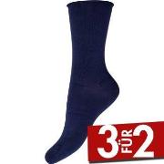 Decoy 2P Fine Knit Cotton Socks Marine Strl 37/41 Damen