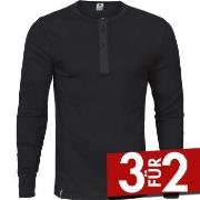 Dovre Grand Dad Rib Schwarz Baumwolle Small Herren