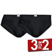Dovre 2P Organic Cotton Brief With Fly Schwarz Ökologische Baumwolle S...