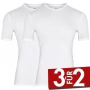 Dovre 2P Organic Cotton T-shirt Weiß Ökologische Baumwolle Small Herre...