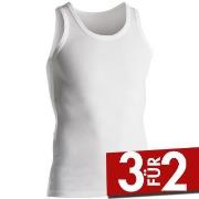Dovre Rib Singlet Weiß Baumwolle Small Herren