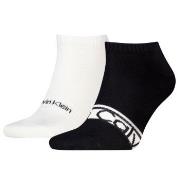 Calvin Klein 2P Cotton Logo Stripe Sneaker Socks Schwarz One Size Herr...