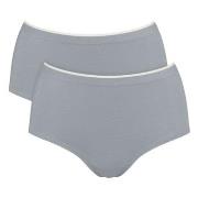 Sloggi 2P GO Sense High Waist Briefs Grau Modal Small Damen