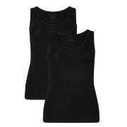 Bamboo basics 2P Anna Knitted Singlet Schwarz Small Damen