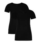 Bamboo basics 2P Kate T-Shirt Round Neck Schwarz Small Damen